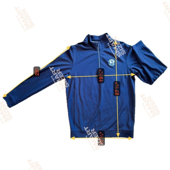 Adidas adiPure Pebble Beach 1919 Golf 1/4 Zip Pullover Navy Men's Small - Picture 3 of 8